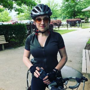 Me, biking on the Silver Comet Trail last weekend (non-asana activities balance us out, physically and mentally!)